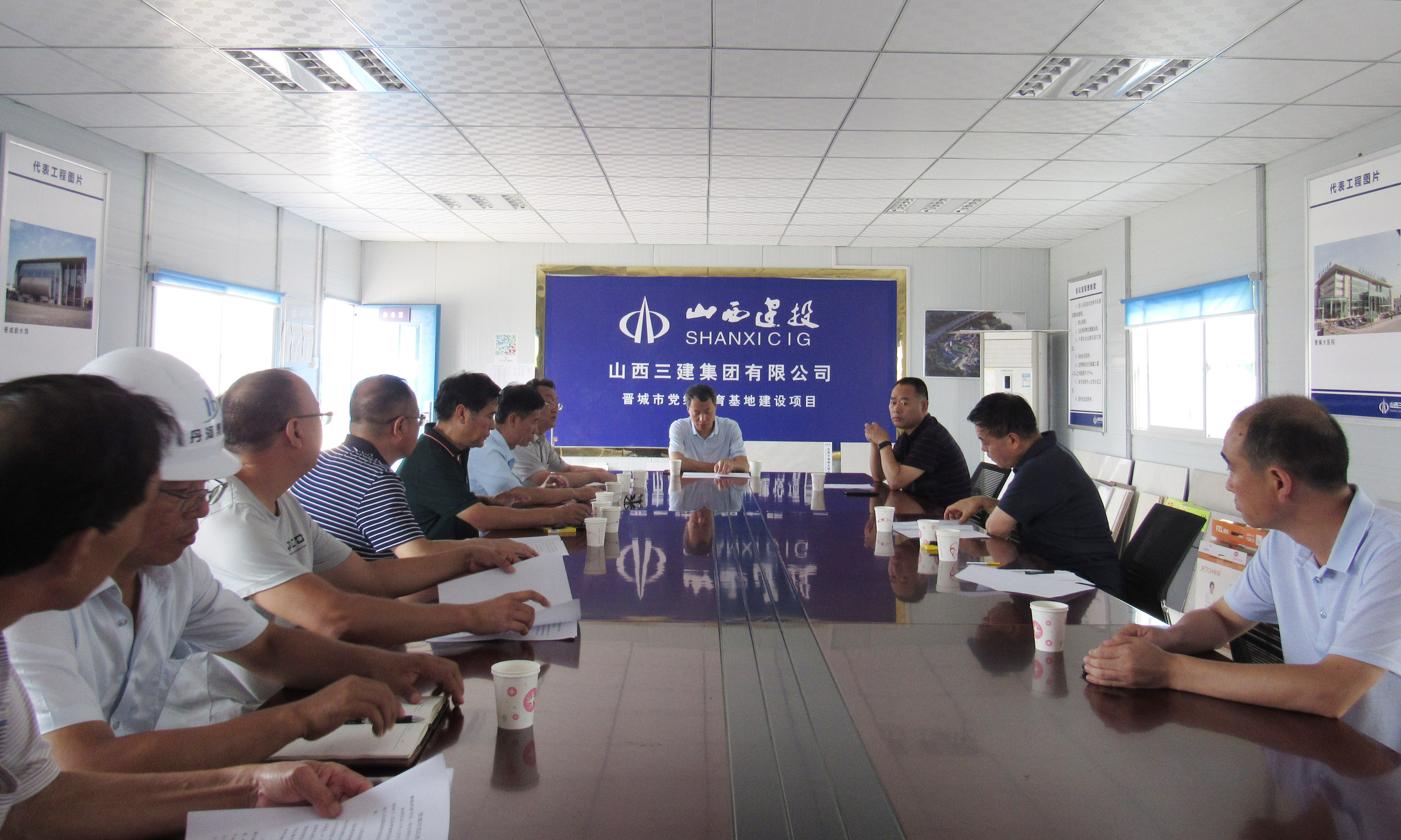 晋城市纪委书记调研山西建投三建集团承建的晋城党纪教育基地冰球突破项目